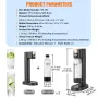 Sparkling Water Maker, Soda Maker Machine for Home Carbonating, Seltzer Water Starter Kit with 2 BPA-free 1L PET Bottles, Compat