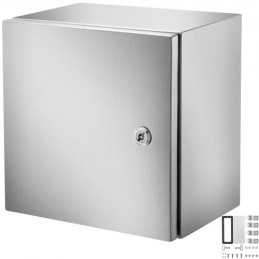 NEMA Stainless Steel Enclosure, 12 x 12 x 8'' NEMA 4X Steel Electrical Box, IP66 Waterproof & Dustproof, Outdoor/Indoor