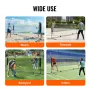 Badminton Net, Height Adjustable Volleyball Net, 14ft Wide Foldable Pickleball Net, Portable Easy Setup Tennis Net Set with Pole