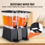 Beverage Dispenser, 3 Gallon x 2 Drink Dispensers for Parties, Plastic Juice Dispenser with Stand Spigot Lid, Iced Tea Lemonade 