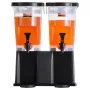 Beverage Dispenser, 3 Gallon x 2 Drink Dispensers for Parties, Plastic Juice Dispenser with Stand Spigot Lid, Iced Tea Lemonade 