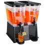 Beverage Dispenser, 3 Gallon x 2 Drink Dispensers for Parties, Plastic Juice Dispenser with Stand Spigot Lid, Iced Tea Lemonade 
