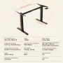 Elektrisk stående skrivebordsramme Justerbar 70-117 cm H Stand