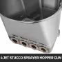4 Jet Cement Mortar Spray Gun, Stucco Sprayer 4 Jet Hopper Plaster Concrete Cement Sprayer Gun Spraying, Stucco Spray Gun Exquis