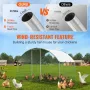 Chicken Coop, 3x1.97x1.99 m Walk-in Large Metal Chicken Run til