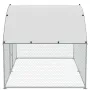 Chicken Coop, 3x1.97x1.99 m Walk-in Large Metal Chicken Run til