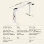 Elektrisk stående skrivebordsramme Dual Motor Justerbar 66-129