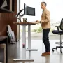 Electric Standing Desk Frame Dual Motor Adjustable 66-129cm H White