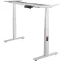 Electric Standing Desk Frame Dual Motor Adjustable 66-129cm H White