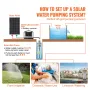 Solar Water Pump, 24V DC 277W Submersible Deep Well Pump, Max Flow 9.25 GPM (35 L/min), Max Head 272 ft (82.9 m), Max Submersion