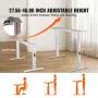 Stående skrivebordsramme dobbeltmotor, justerbar 27,6 "-46,1"