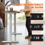 Stående skrivebordsramme dobbeltmotor, justerbar 27,6 "-46,1"