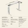 Standing Desk Frame Dual Motor, Adjustable 27.6"-46.1"/70-117 cm Height & 43.3"-70.1"/110-178 cm Length Electric Stand Up Comput