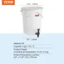 Beverage Dispenser, 5 Gallon Drink Dispensers for Parties, Plastic Juice Dispenser with Spigot and Lid, Iced Tea Lemonade Juice 