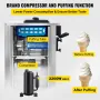 Soft Ice Cream Machine 2200W kommerciel bordplade Soft Ice