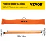Load Height Measuring Stick, 20\' Sturdy Fiberglass Truck Height Stick with Adjustable Pole, Non-conductive Truck Height Measuri