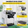 Soft Ice Cream Machine 2200W Commercial Countertop Soft Ice Cream Maker Machine 5.3 to 7.4 Gallons per Hour Ice Cream Machine fo