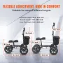 Folding Knee Scooter, Aluminum Steerable Knee Walker with Height-Adjustable Handlebar & Knee Pad, 12" (30.5 cm) All-Terrain Whee