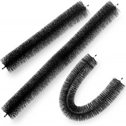 Gutter Guard Brush With 15 FT Length Bristle, 4.33"(Dia) Gutter Brush Leaf Guard Fit for 5 Inches Gutter, Galvanized Steel "