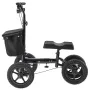 Folding Knee Scooter, Aluminum Steerable Knee Walker with Height-Adjustable Handlebar & Knee Pad, 12" (30.5 cm) All-Terrain Whee