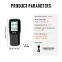 8-i-1 luftkvalitetsmonitor PM1.0/2.5/10 HCHO TVOC
