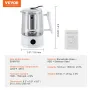 Hydrogen Water Pitcher Generator, 1.5 L / 52.8 oz Large Capacity Hydrogen Generator Water Kettle, SPE and PEM Technology, Hydrog