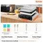 Electric Donut Maker, 2000W Commercial Doughnut Machine with Non-stick Surface, 9 Holes Double-Sided Heating Waffle Machine Make