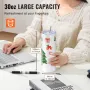 8 Pack Straight Sublimation Tumblers, 30 oz/850.5 g Blank Tumbler Bulk, Stainless Steel Double Wall Tumbler Cups with Straw, Lid
