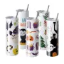 8 Pack Straight Sublimation Tumblers, 30 oz/850.5 g Blank Tumbler Bulk, Stainless Steel Double Wall Tumbler Cups with Straw, Lid