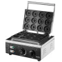 Electric Donut Maker, 1550W Commercial Doughnut Machine with Non-stick Surface, 12 Hole Double-Sided Heating Waffle Machine Make