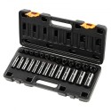 Impact Socket Set 3/8 Inches 26 Piece Impact Sockets, Deep / Standard Socket, 6-Point Sockets, Rugged Construction, Cr-V Socket