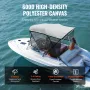 3 Bow Bimini Top Boat Cover, Detachable Mesh Sidewalls, 600D Polyester Canopy with 1" Aluminum Alloy Frame, Includes Storage Boo
