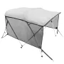3 Bow Bimini Top Boat Cover, aftagelige mesh -sidevægge, 600d