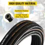 Hydraulic Hose 1/2 inch x 100 ft, Coiled Hydraulic Hose 4000 PSI, Rubber Hydraulic Hose with 2 High-Tensile Steel Wire Braid, Bu