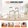 Commode Chair, Bedside Commode with Padded Seat, Drop-Down Arms, 7-Level Adjustable Height, 5.8L Removable Bucket, Easy to Assem
