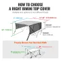 4 Bow Bimini Top Boat Cover, Detachable Mesh Sidewalls, 600D Polyester Canopy with 1" Aluminum Alloy Frame, Includes Storage Boo