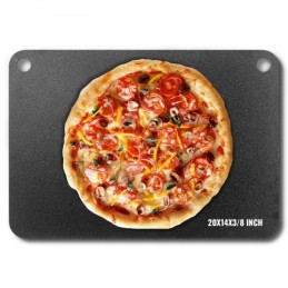 Pizza Steel, 20 "X 14" X 3/8 "Pizza Stålplade til ovn, præ-krydret kulstofstål Pizza Bagestone med 20x højere