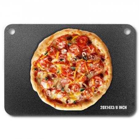 Pizza Steel, 20 "X 14" X 3/8 "Pizza Stålplade til ovn, præ-krydret kulstofstål Pizza Bagestone med 20x højere