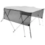 4 Bow Bimini Top Boat Cover, aftagelige mesh -sidevægge, 600d