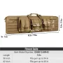 Rifle Bag, 42 inch Tactical Double Long Gun Bag, Soft Rifle Case with Lockable Zipper, Portable Handle & Shoulder Strap, 3 Large