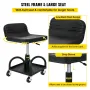 Rolling Garage Stool, 300LBS/136 kg Capacity, Adjustable Height from 15.7 in/40 cm to 20.5 in/52.1 cm, Mechanic Seat with 360-de