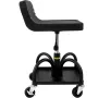 Rolling Garage Stool, 300LBS/136 kg Capacity, Adjustable Height from 15.7 in/40 cm to 20.5 in/52.1 cm, Mechanic Seat with 360-de