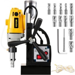 MD40 1-1/2 in. Elektrisk magnetisk borepresseboremaskine med 11pc HSS Cutter Set Præcise Annular Cutter Kit Compact