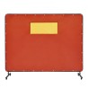 Welding Screen with Frame, 6' x 8' Welding Curtain Screens, Flame-Resistant Vinyl Welding Protection Screen with 4 Swivel