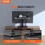 TV Stand Mount, Swivel Universal TV Stand for 32 to 55 inch TVs, Height Adjustable Portable Floor TV Stand with Tempered Glass B