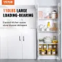 Kitchen Pantry Cabinet, 60" Tall Food Pantry Storage Cabinet, 110LBS Freestanding Storage Cabinet Cupboard with 3 Shelves(2 Adju