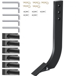 5stk Box Blade Shank, 16 "Scarifier Shank, 3 Holes Box Scraper Shank, Ripper Shank med aftagelige koniske tænder og stifter,