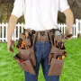 Tool Belt, 19 Pockets, Adjusts from 32 Inches to 54 Inches, Polyester Heavy Duty Tool Pouch Bag, Detachable Tool Bag for Electri