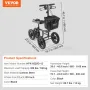 Foldning af knæ-scooter, kulstofstålstyret knævandrer med