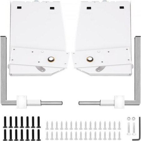 Murphy Montering Wall Springs Mechanism Heavy Duty Support Hardware DIY Kit til King Queen Bed (lodret), White
